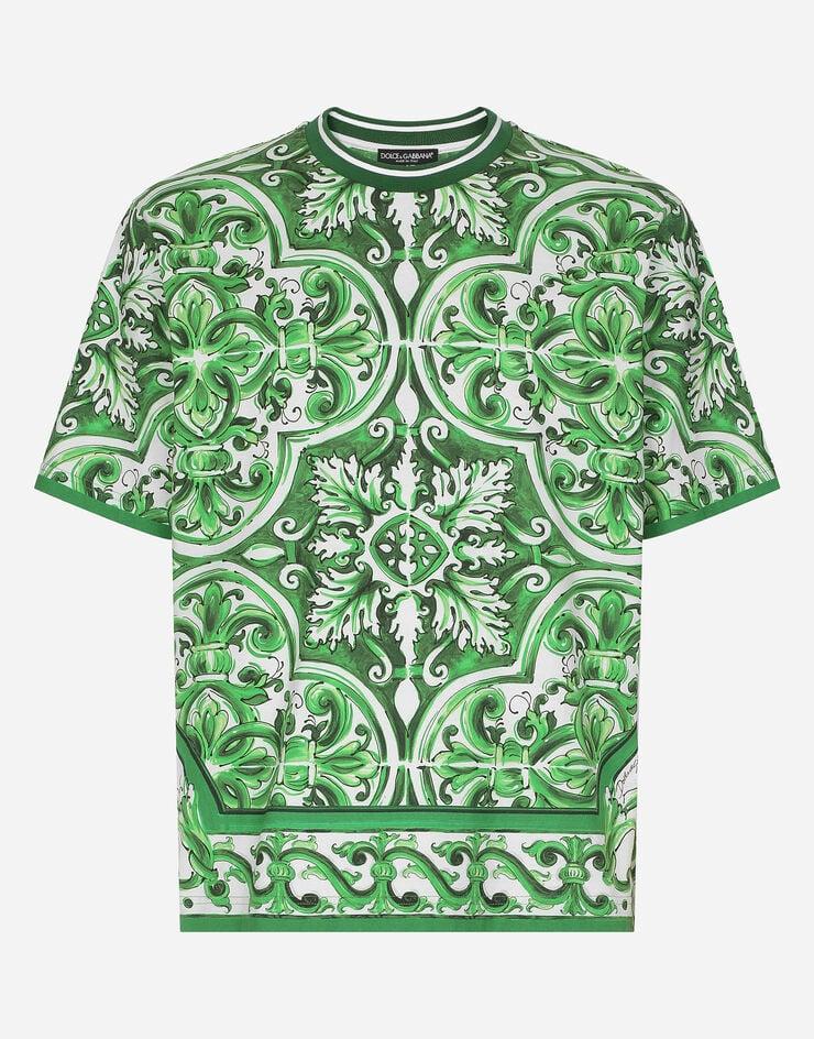 Dolce & Gabbana Camiseta de algodón con estampado Maiolica