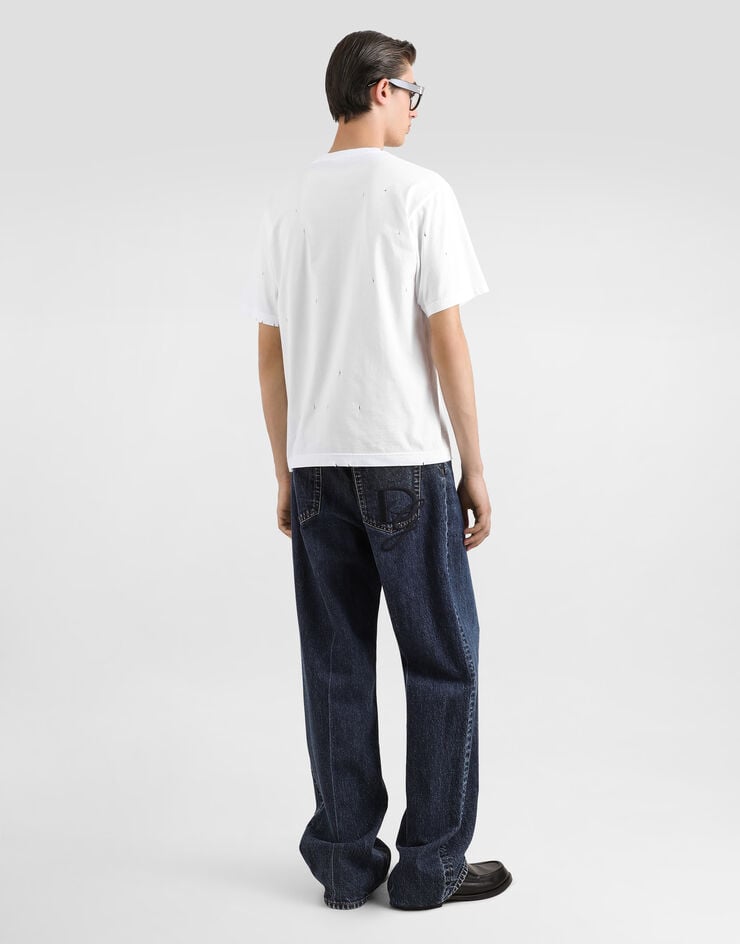 Dolce & Gabbana Camiseta De Algodón Con Estampado Vespa