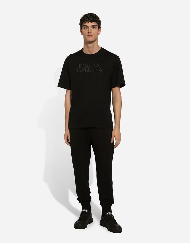 Dolce & Gabbana Camiseta De Algodón Con Logotipo Bordado