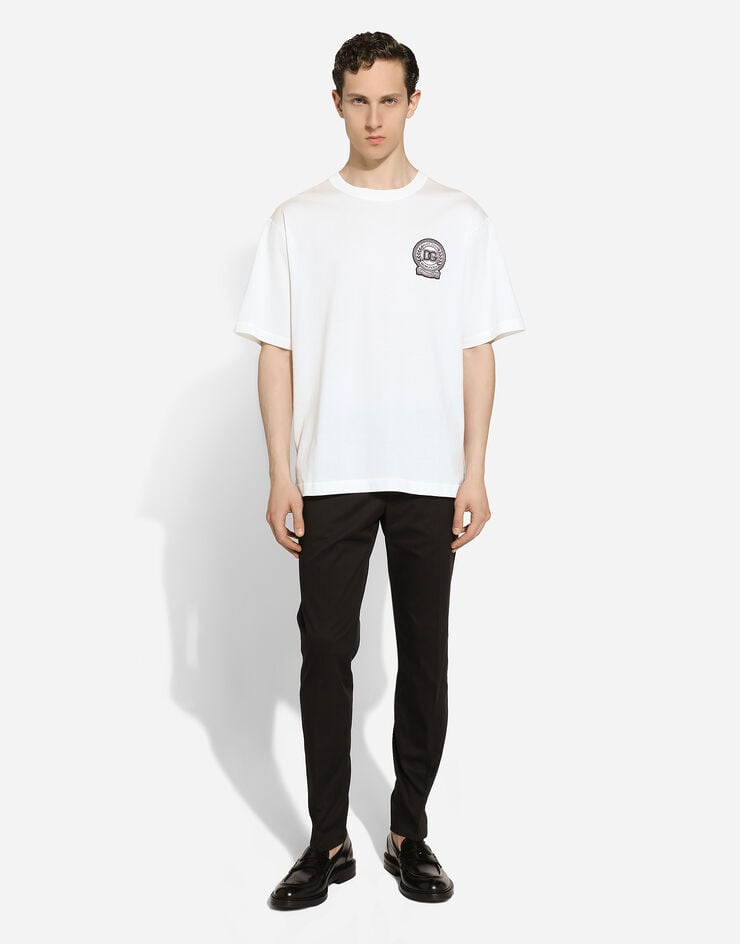 Dolce & Gabbana Camiseta De Algodón Con Logotipo Bordado