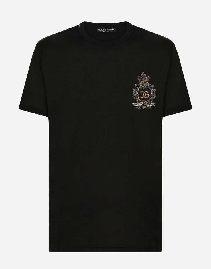 Dolce & Gabbana Camiseta De Algodón Con Parche DG Heráldico