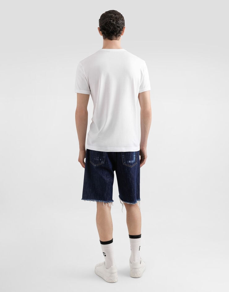 Dolce & Gabbana Camiseta De Algodón Con Parche Heráldico