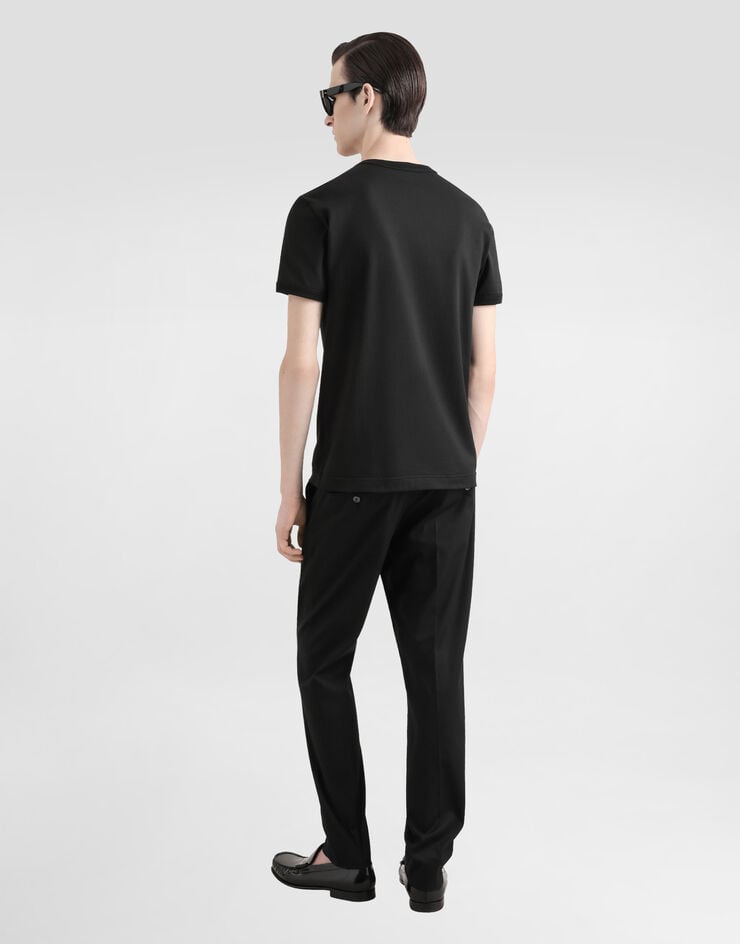 Dolce & Gabbana Camiseta De Algodón Con Parche Heráldico