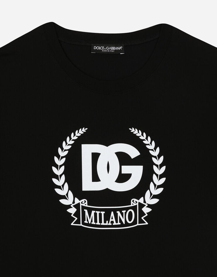 Dolce & Gabbana Camiseta De Manga Corta De Algodón Con Estampado DG