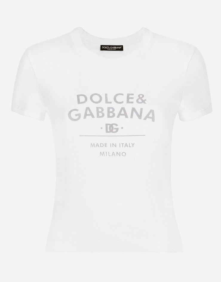 Dolce & Gabbana Camiseta de punto con inscripción Dolce&Gabbana