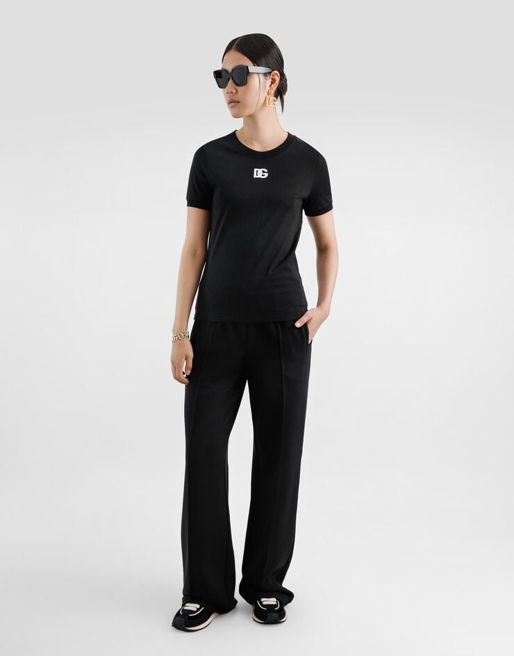 Dolce & Gabbana Camiseta De Punto Con Logotipo DG Bordado