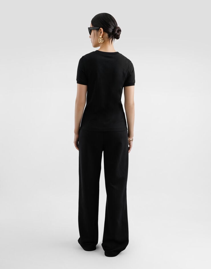 Dolce & Gabbana Camiseta De Punto Con Logotipo DG Bordado