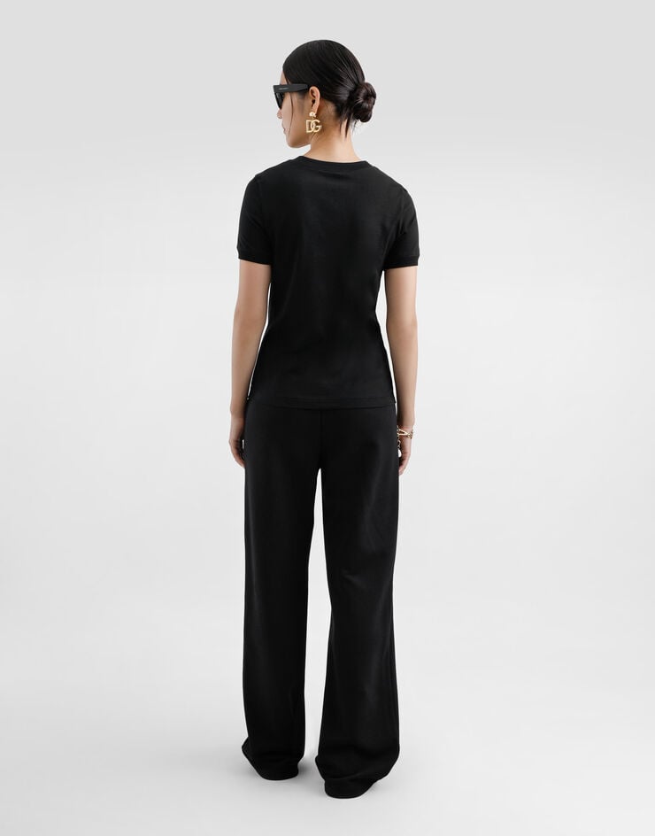 Dolce & Gabbana Camiseta De Punto Con Logotipo DG Bordado