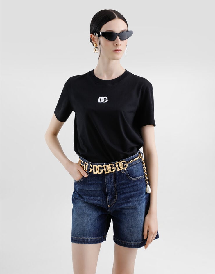 Dolce & Gabbana Camiseta De Punto Con Logotipo DG Bordado