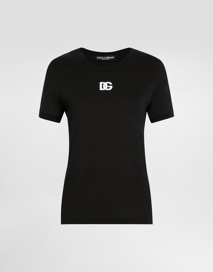 Dolce & Gabbana Camiseta de punto con logotipo DG bordado