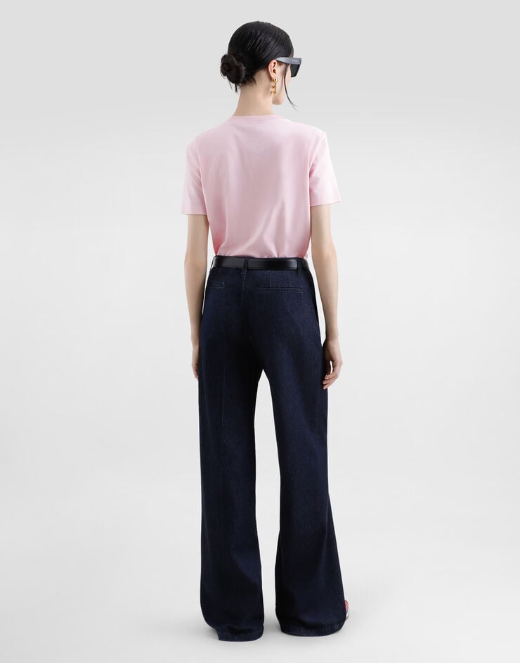 Dolce & Gabbana Camiseta De Punto Holgada Con Logotipo DG Bordado En Relieve