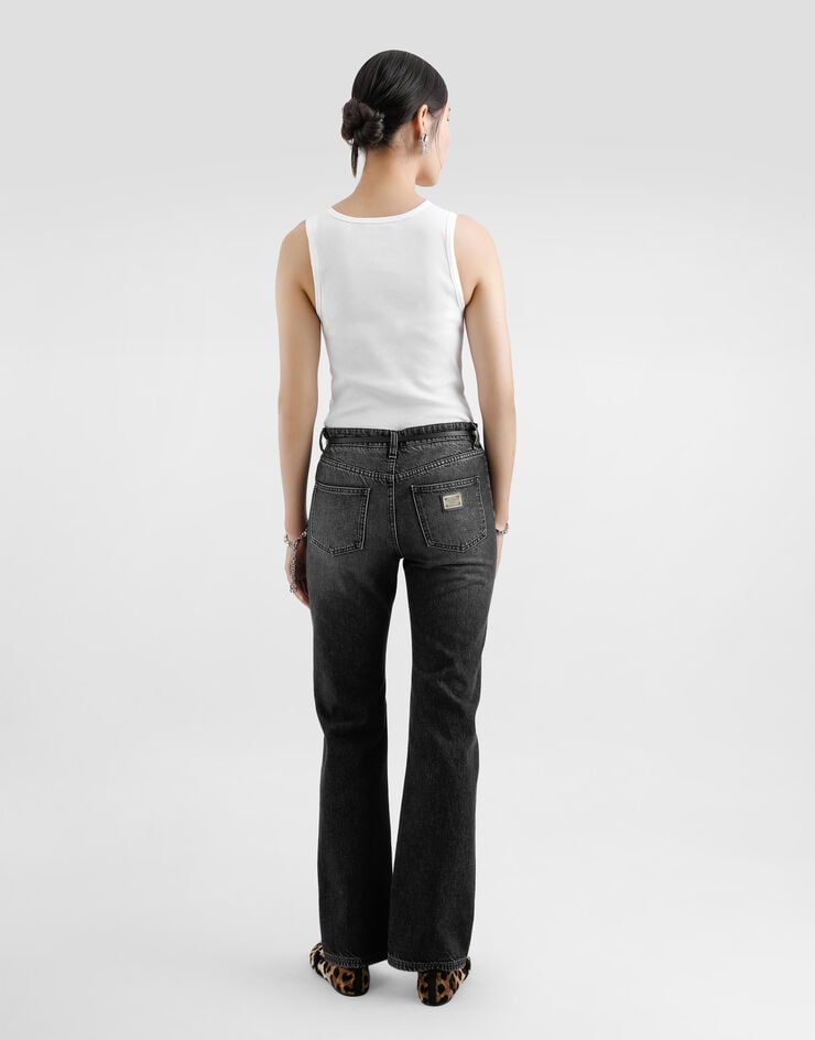 Dolce & Gabbana Camiseta Sin Mangas De Punto Acanalado Con Pin Logotipo DG