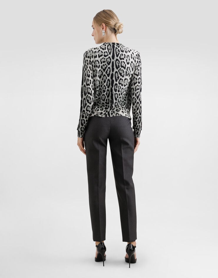 Dolce & Gabbana Camiseta Sin Mangas De Seda Estampado Leopardo