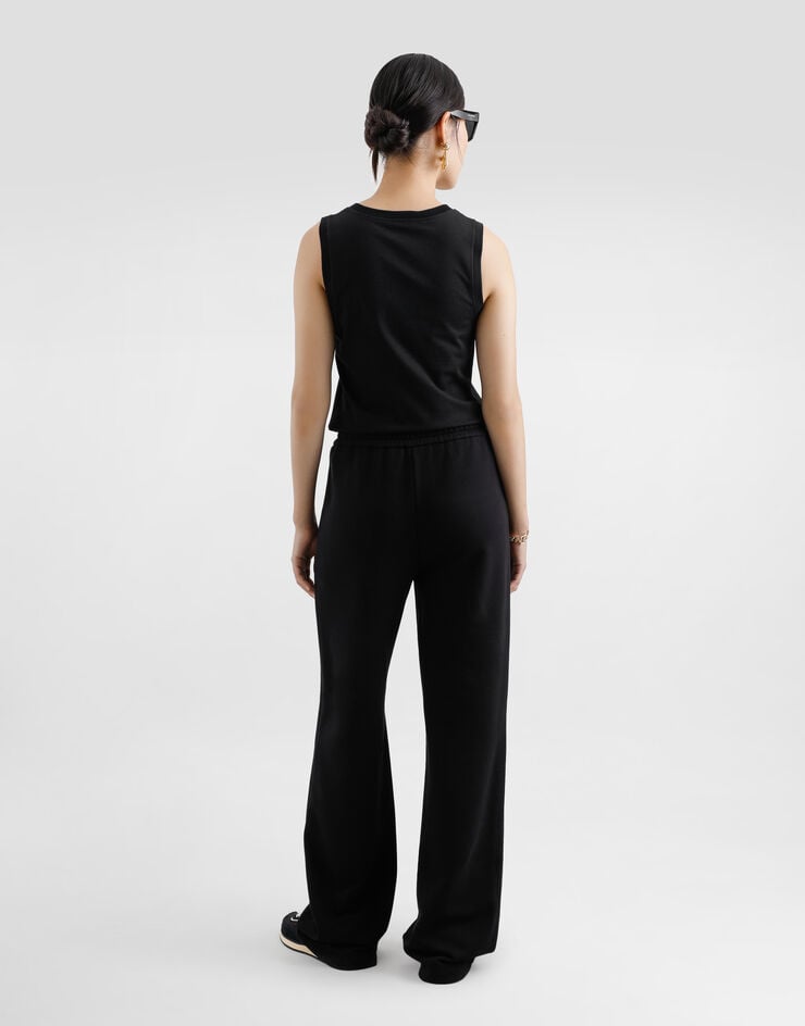 Dolce & Gabbana Camiseta Sin Mangas Holgada De Punto Con Logotipo DG Bordado