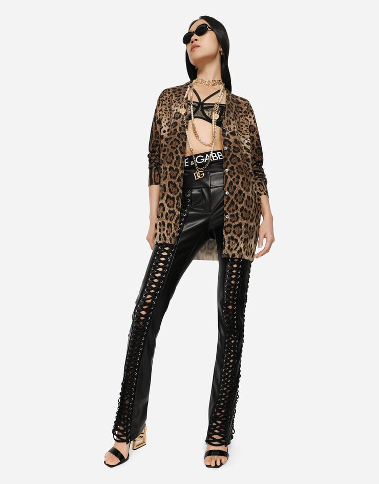 Dolce & Gabbana Cárdigan De Cachemira Estampado Leopardo