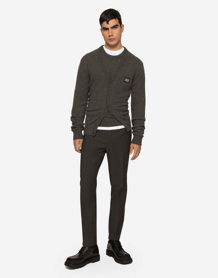 Dolce & Gabbana Cárdigan De Lana Y Cachemira Con Placa Con Logotipo