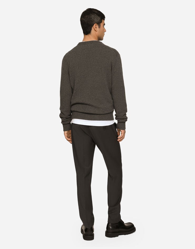 Dolce & Gabbana Cárdigan De Lana Y Cachemira Con Placa Con Logotipo