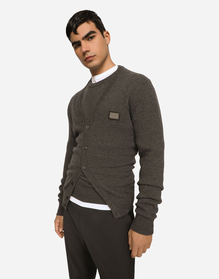 Dolce & Gabbana Cárdigan De Lana Y Cachemira Con Placa Con Logotipo