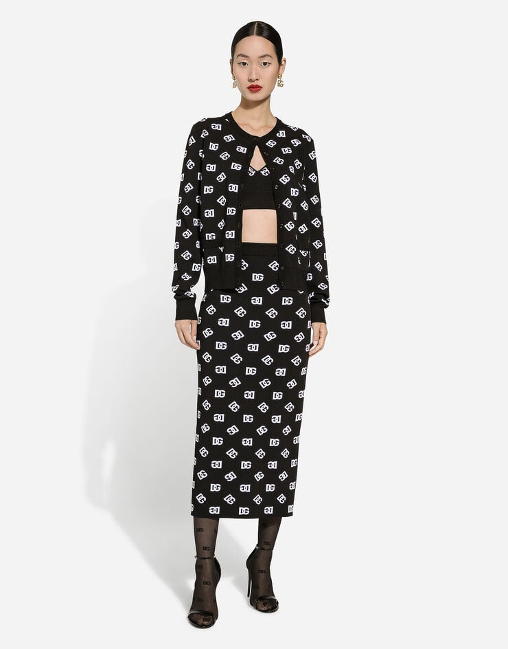 Dolce & Gabbana Cárdigan De Viscosa Con Logotipo DG Jacquard