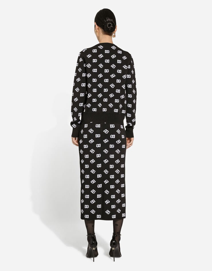 Dolce & Gabbana Cárdigan De Viscosa Con Logotipo DG Jacquard