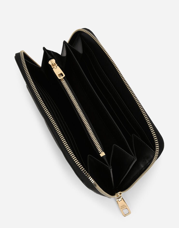 Dolce & Gabbana Cartera DG Logo En Piel De Becerro Con Cremallera Perimetral