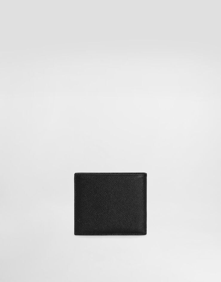 Dolce & Gabbana Cartera Plegable En Piel De Becerro Con Placa Con Logotipo