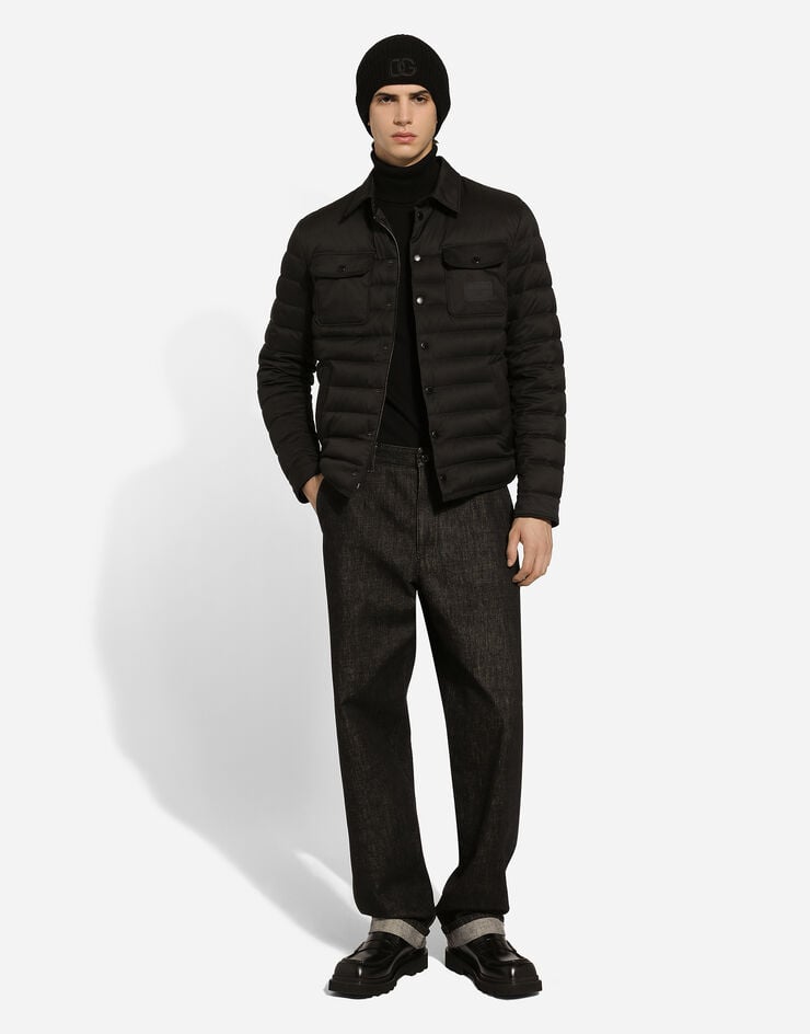 Dolce & Gabbana Cazadora Acolchada De Raso Con Cuello De Camisa