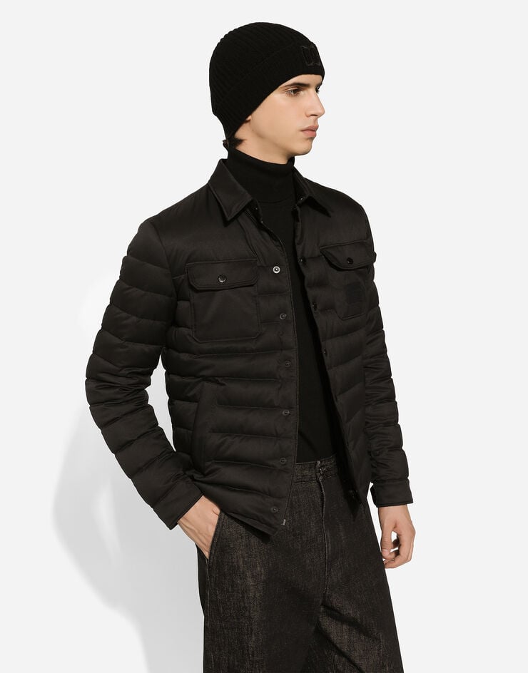 Dolce & Gabbana Cazadora Acolchada De Raso Con Cuello De Camisa