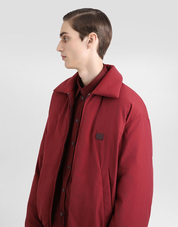 Dolce & Gabbana Cazadora Acolchada De Tejido Técnico Con Placa