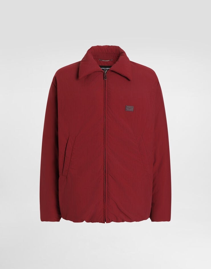 Dolce & Gabbana Cazadora acolchada de tejido técnico con placa