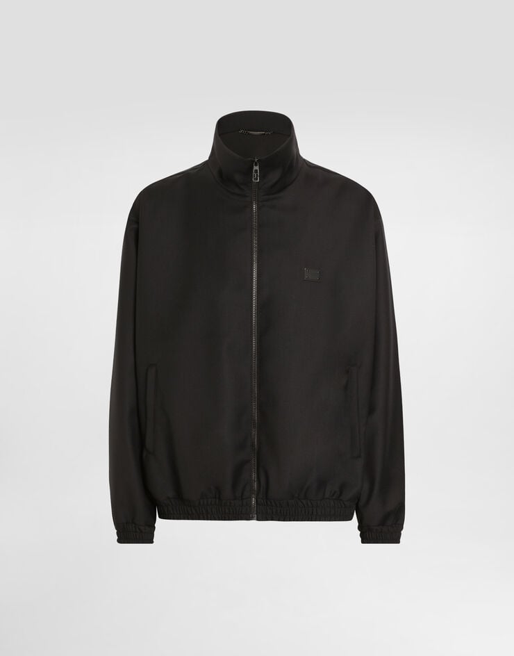 Dolce & Gabbana Cazadora de lana con cuello alto y placa