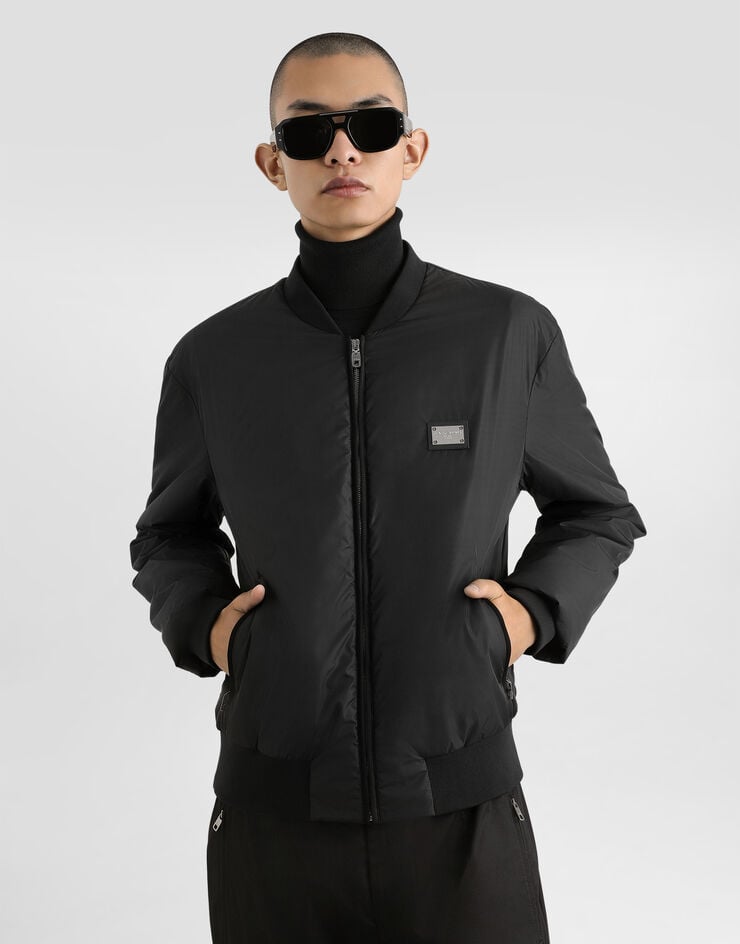 Dolce & Gabbana Cazadora De Nailon Con Placa Con Logotipo