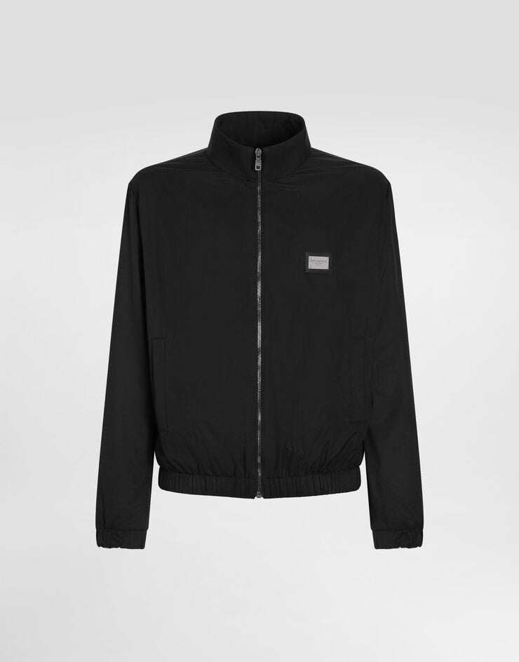 Dolce & Gabbana Cazadora de nailon ligero con placa con logotipo
