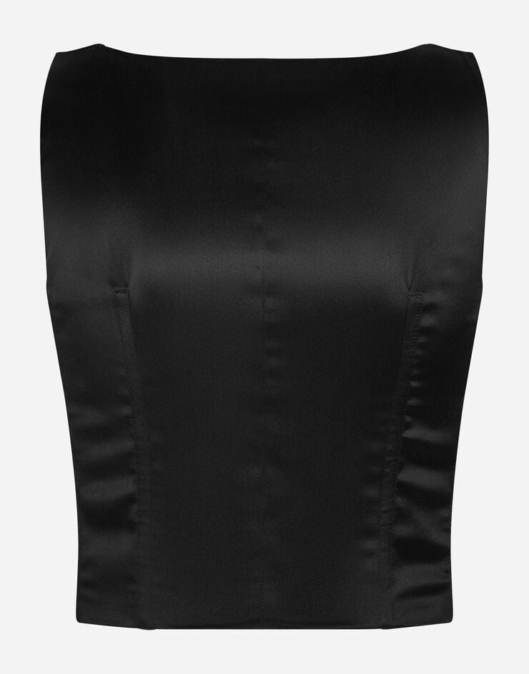 Dolce & Gabbana Chaleco De Esmoquin De Botonadura Doble En Raso Duquesa De Seda