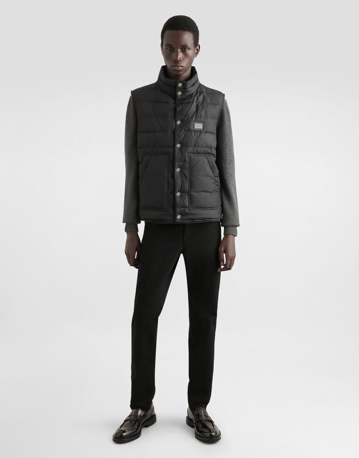 Dolce & Gabbana Chaleco De Nailon Con Placa Con Logotipo