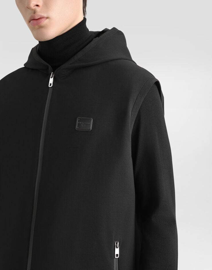 Dolce & Gabbana Chaleco De Tejido Técnico Con Capucha