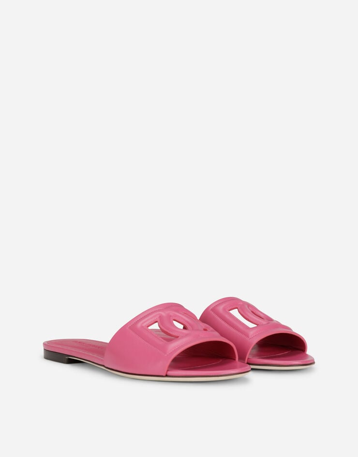 Dolce & Gabbana Chancla De Piel De Becerro Y Logotipo DG