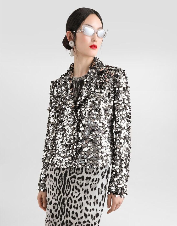 Dolce & Gabbana Chaqueta Corta De Botonadura Sencilla Bordada De Lentejuelas