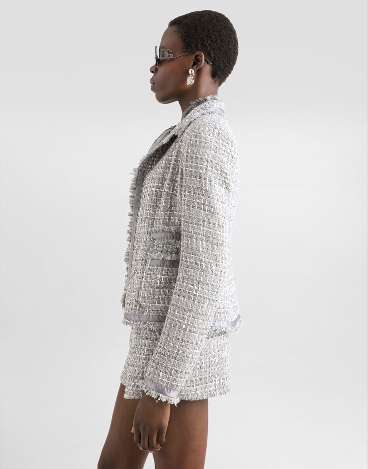 Dolce & Gabbana Chaqueta Corta De Botonadura Sencilla En Bouclé Lamé