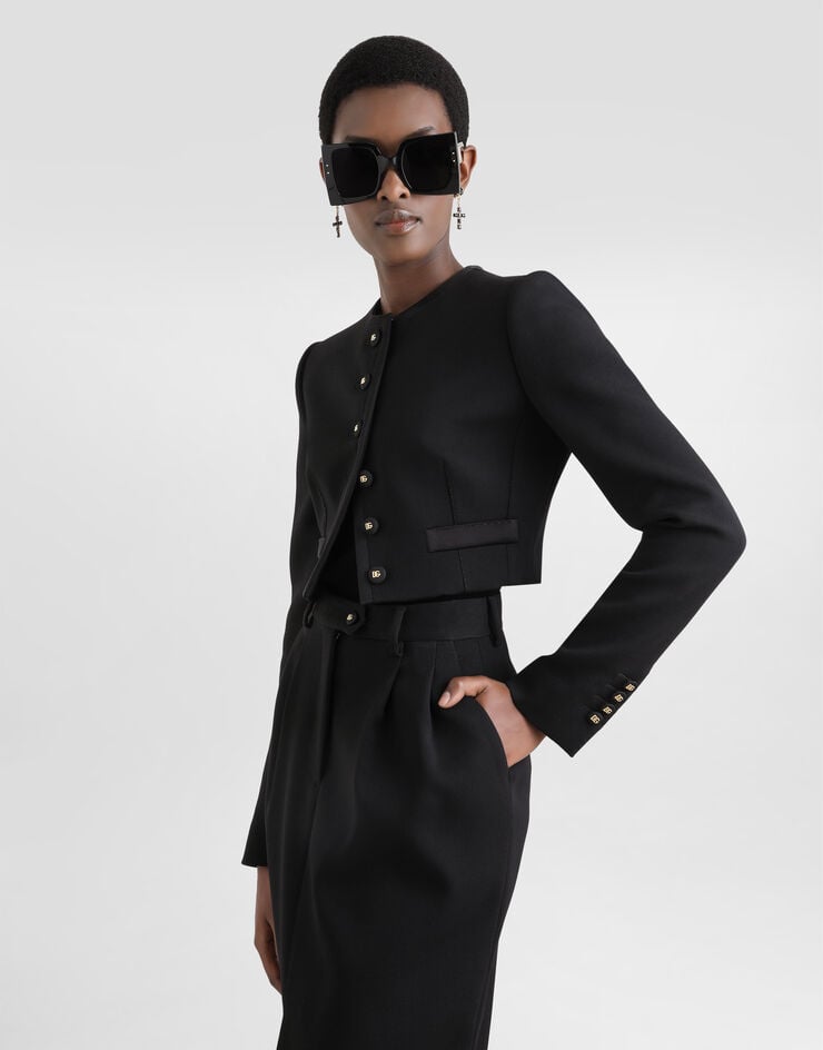 Dolce & Gabbana Chaqueta Corta De Lana Con Botonadura Recta