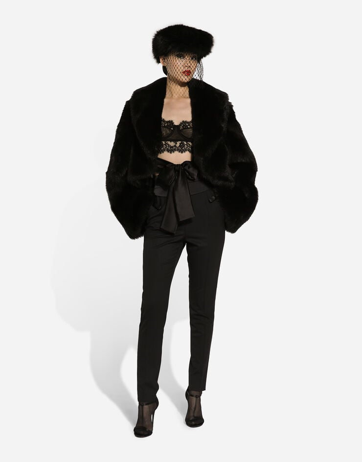 Dolce & Gabbana Chaqueta Corta En Piel De Cordero Con Cinturón