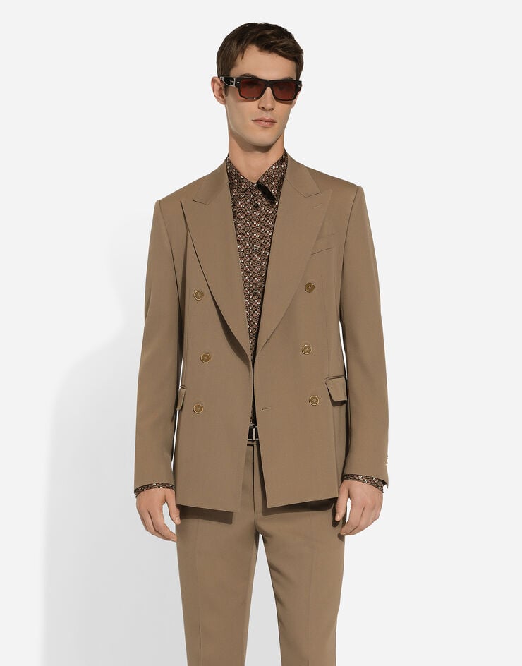 Dolce & Gabbana Chaqueta De Botonadura Doble De Gabardina Técnica