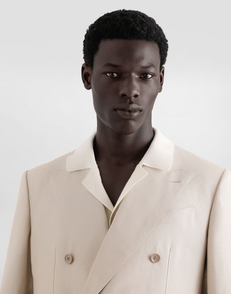 Dolce & Gabbana Chaqueta De Botonadura Doble De Tela De Lino