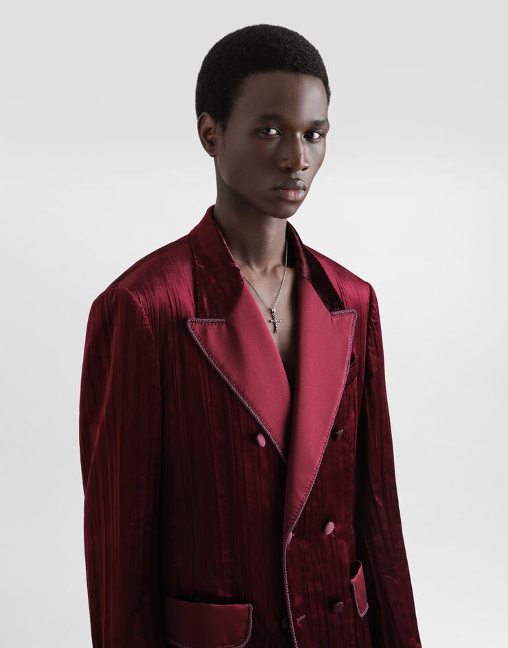 Dolce & Gabbana Chaqueta De Botonadura Doble En Terciopelo