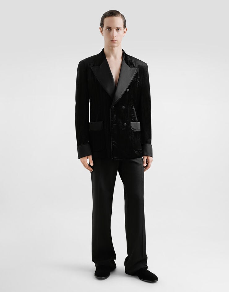 Dolce & Gabbana Chaqueta De Botonadura Doble En Terciopelo