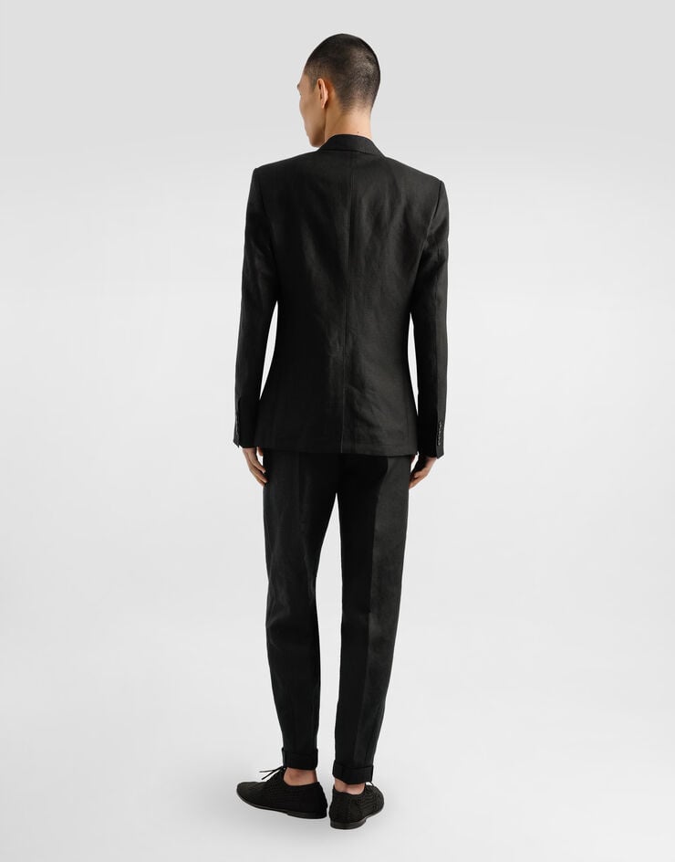 Dolce & Gabbana Chaqueta De Botonadura Sencilla De Tela De Lino