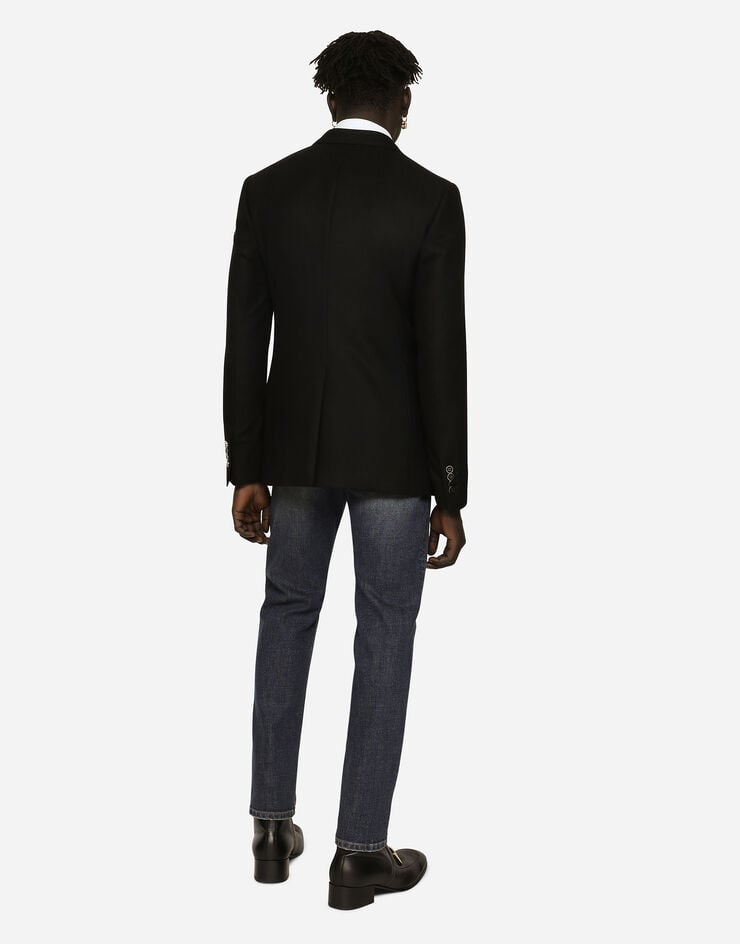 Dolce & Gabbana Chaqueta De Botonadura Sencilla En Lana Y Cachemira Con Parche DG