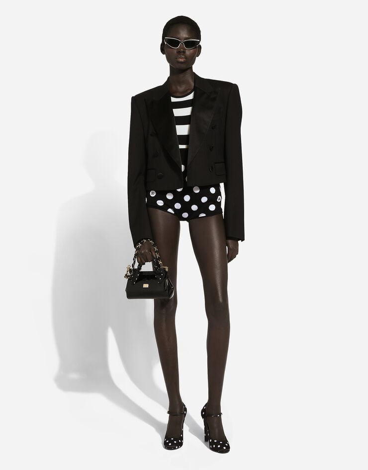 Dolce & Gabbana Chaqueta De Esmoquin Corta Con Botonadura Doble De Lana