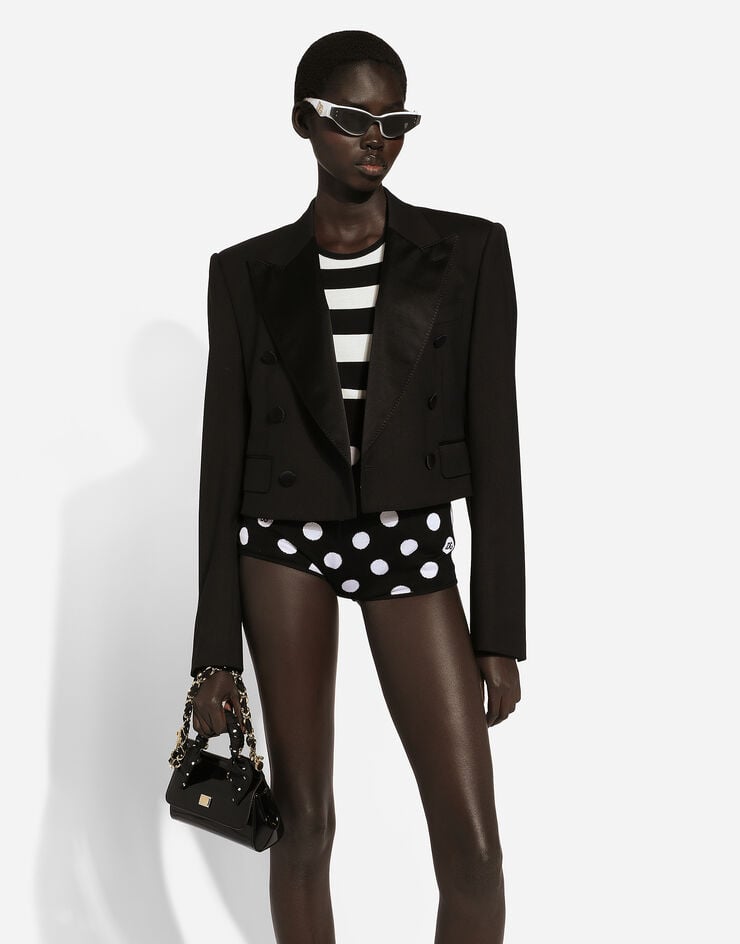 Dolce & Gabbana Chaqueta De Esmoquin Corta Con Botonadura Doble De Lana