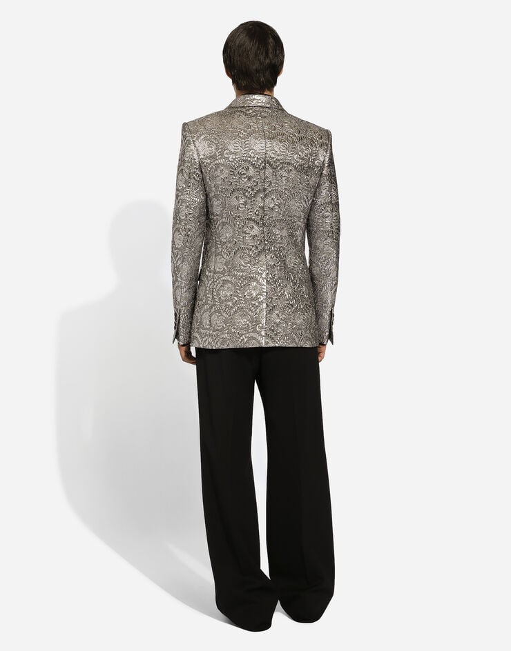 Dolce & Gabbana Chaqueta De Esmoquin Sicilia De Botonadura Doble En Jacquard De Lamé